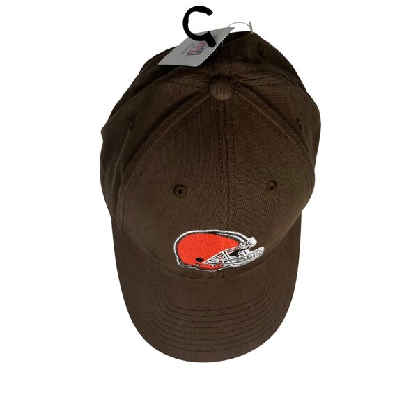 NFL Cleveland Browns Hat Embroidered Logo Brown Strapback Fanwear New - Picture 3 of 12